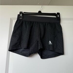 Adidas Black Patterned Shorts
